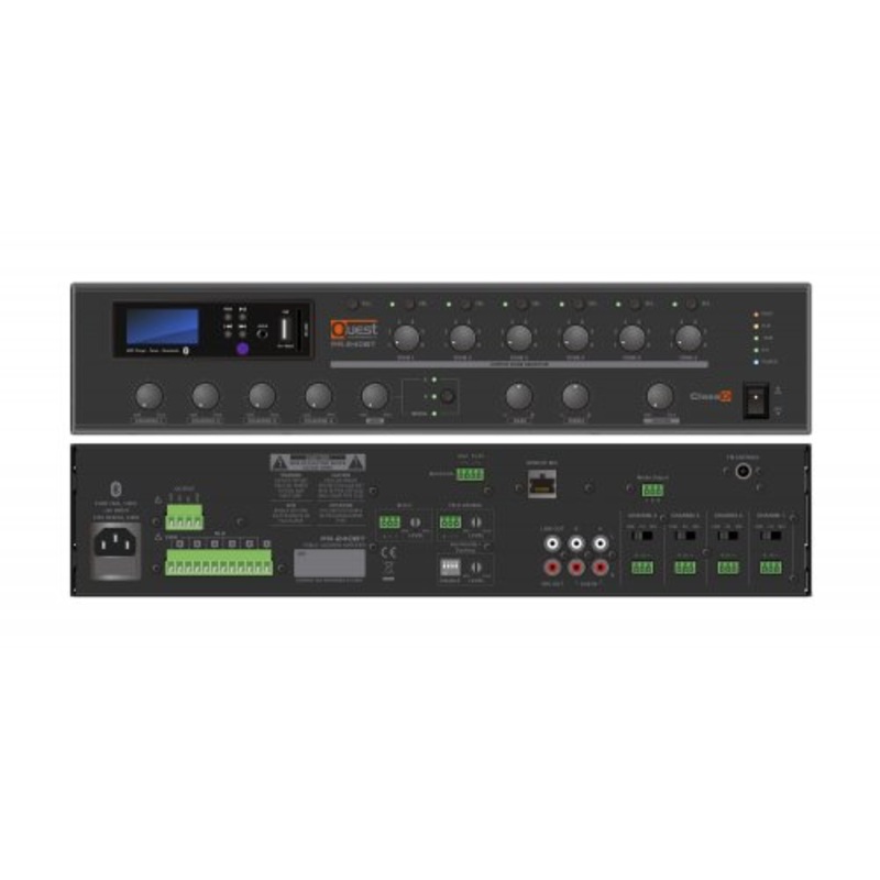 Quest PR-240BT 6 Zone Commercial Mixer Amplifier with Bluetooth – 240W