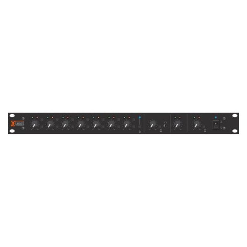 Quest STM2Z+ Rackmount 2 Zone Strip Mixer with Bluetooth