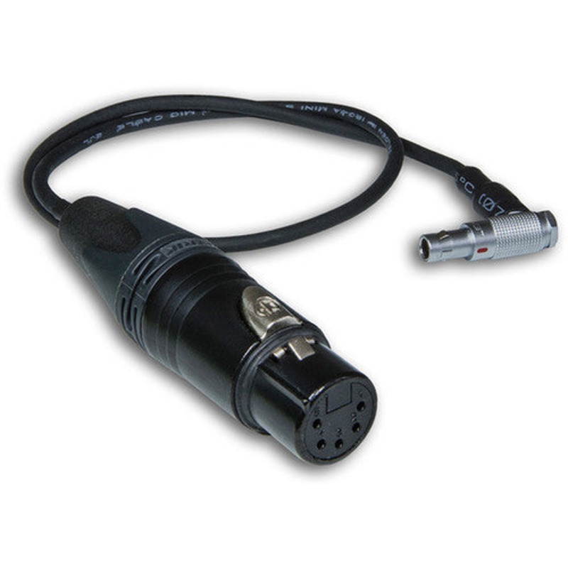 Beachtek BT-LEMO XLR5F to Right-Angle LEMO Adapter Cable (17.7″)