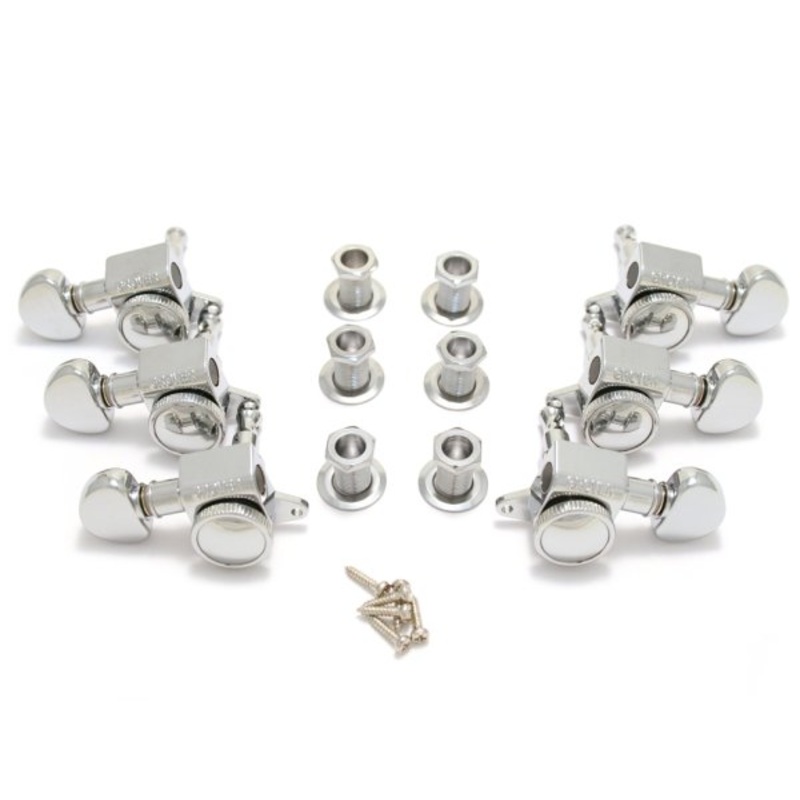 Grover GR505CL6 Mini Roto-Grip Locking Rotomatics Tuners (Chrome)