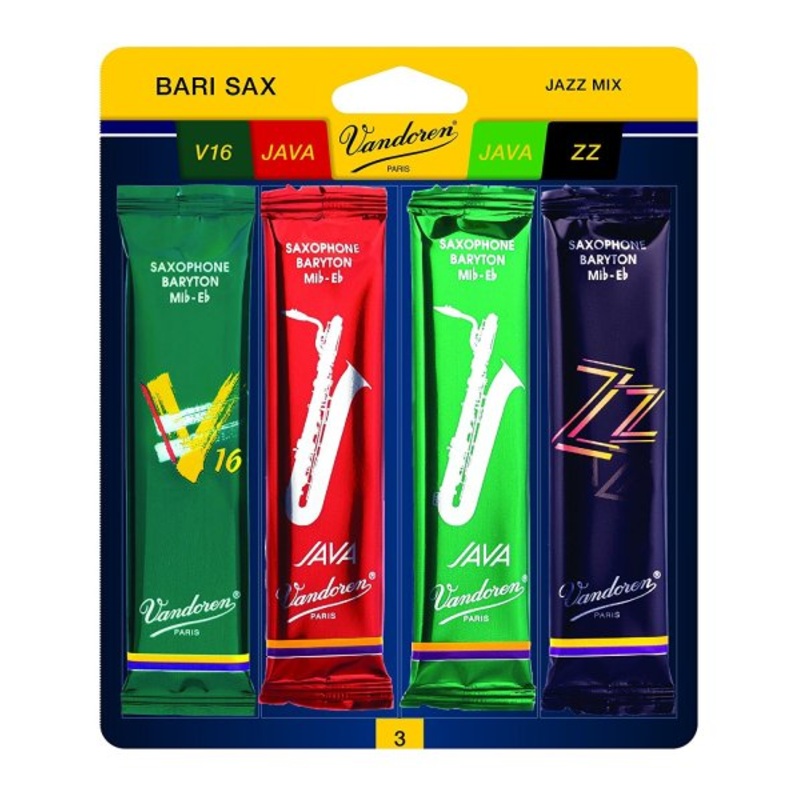 Vandoren SRMIXB3 Baritone Sax Jazz Reed Mix Card – 3