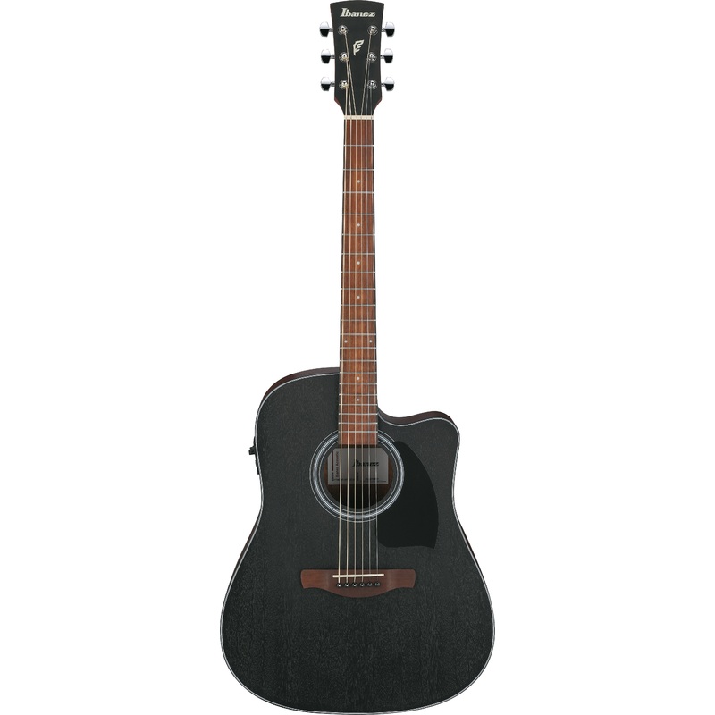 Ibanez PF54CEWKH Acoustic Electric Guitar (Weathered Black Open Pore)