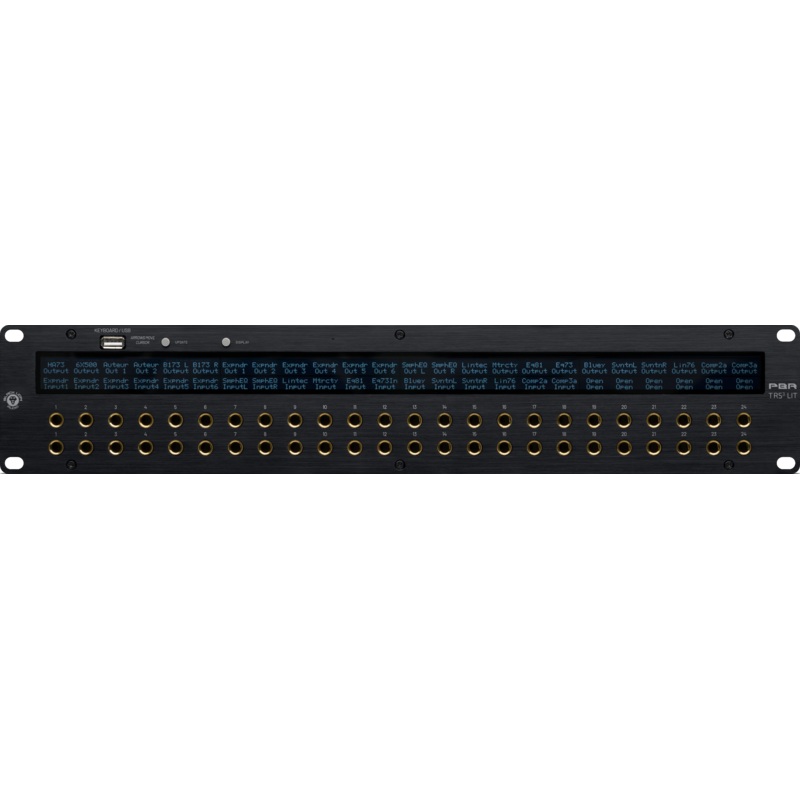 Black Lion Audio PBR TRS3 LIT 48-Point Gold-Plated TRS Patchbay With 3-Way Switching