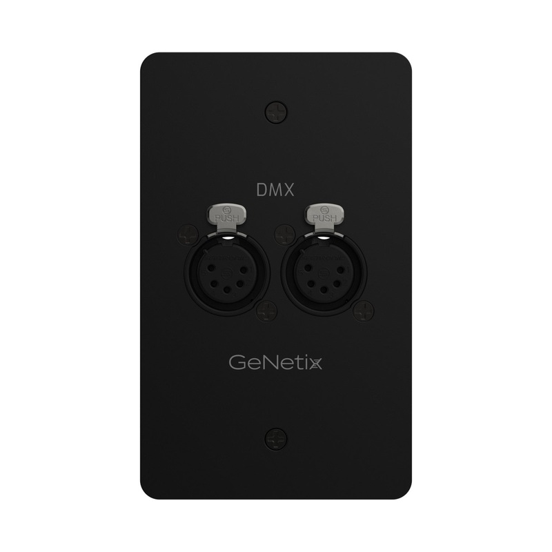 Chamsys GENETIX-DMX-DF-WP GeNetix DMX Passthrough Wall Plate (Dual Port 5-Pin Female)
