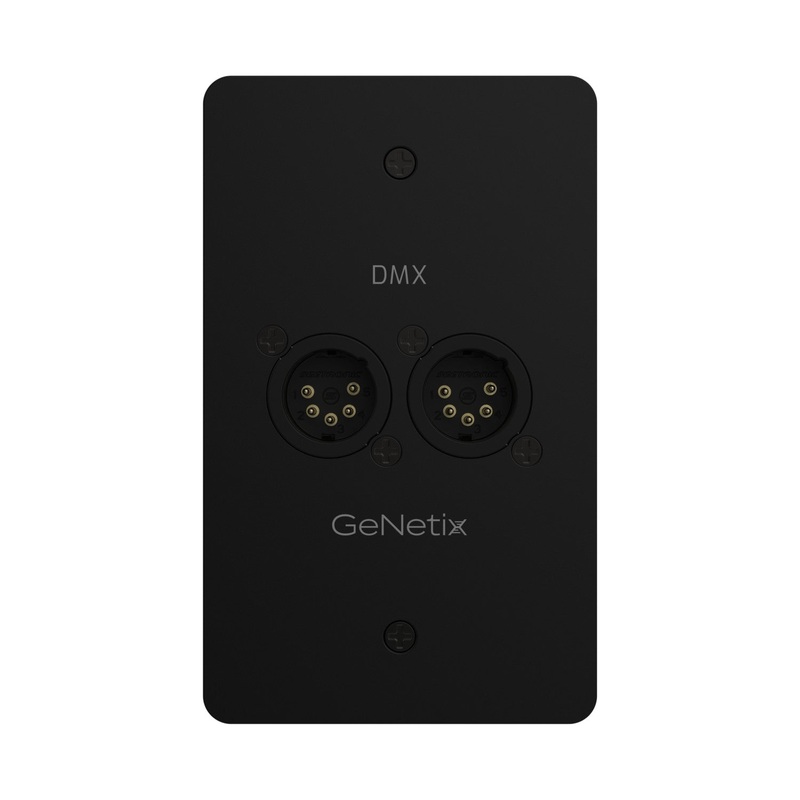 Chamsys GENETIX-DMX-DM-WP GeNetix DMX Passthrough Wall Plate (Dual Port 5-Pin Male)