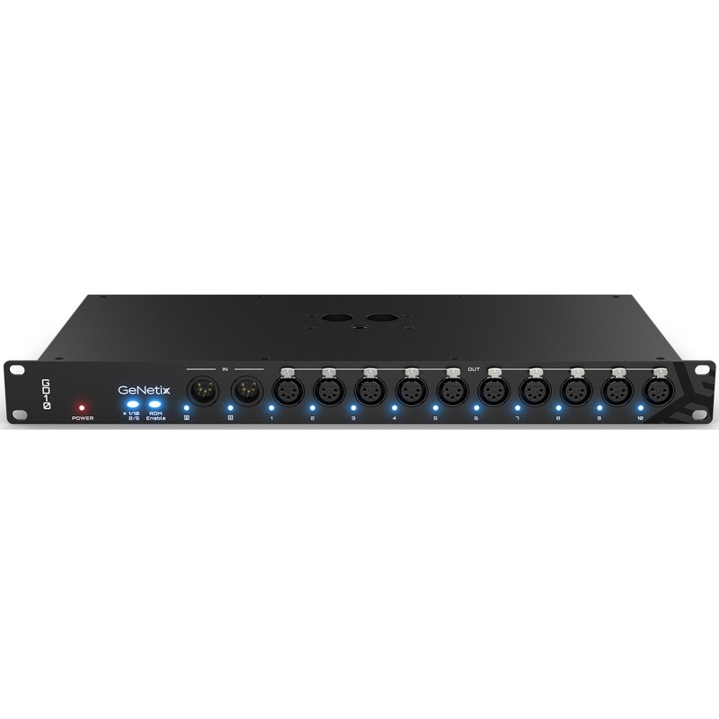 Chamsys GENETIX-GD10 RDM-Capable 10-Port DMX Splitter – 1RU