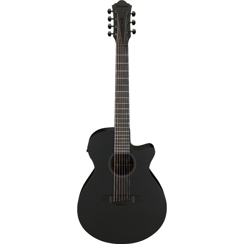 Ibanez AEG721BOT 7 String Acoustic Electric Guitar (Black Out)