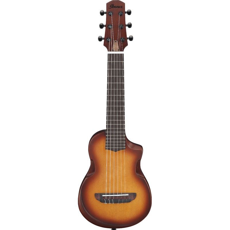 Ibanez AUP10NOLB Short Scale Acoustic Guitar with Bag (Open Pore Light Brown Sunburst)