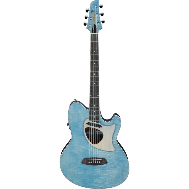 Ibanez TCM50FMODB Acoustic Electric Guitar (Open Pore Denim Blue)