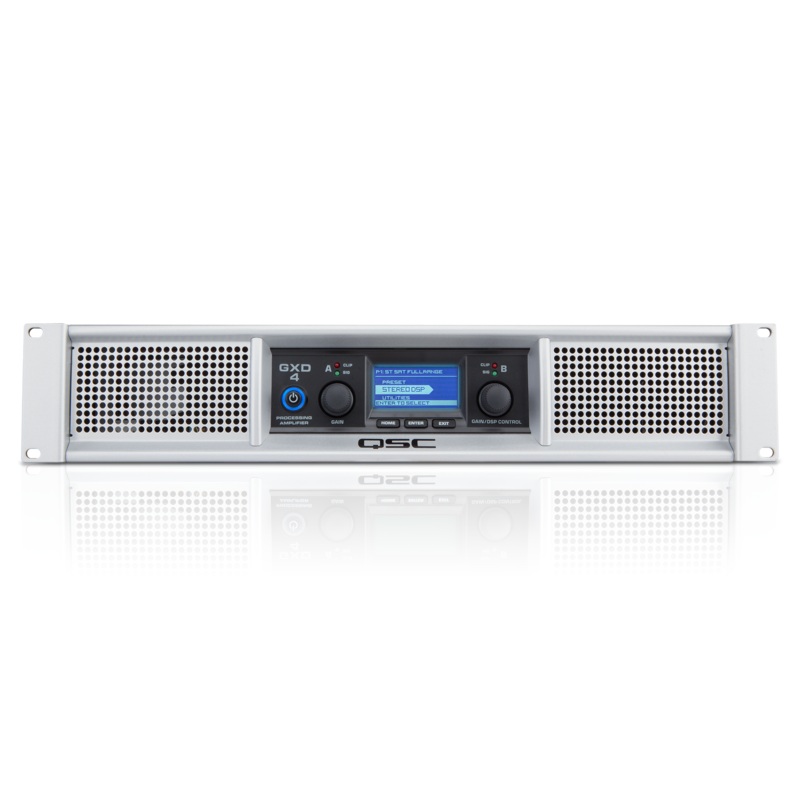 QSC GXD4 2 Channel Power Amplifier With DSP 400 Watts/8 Ohms
