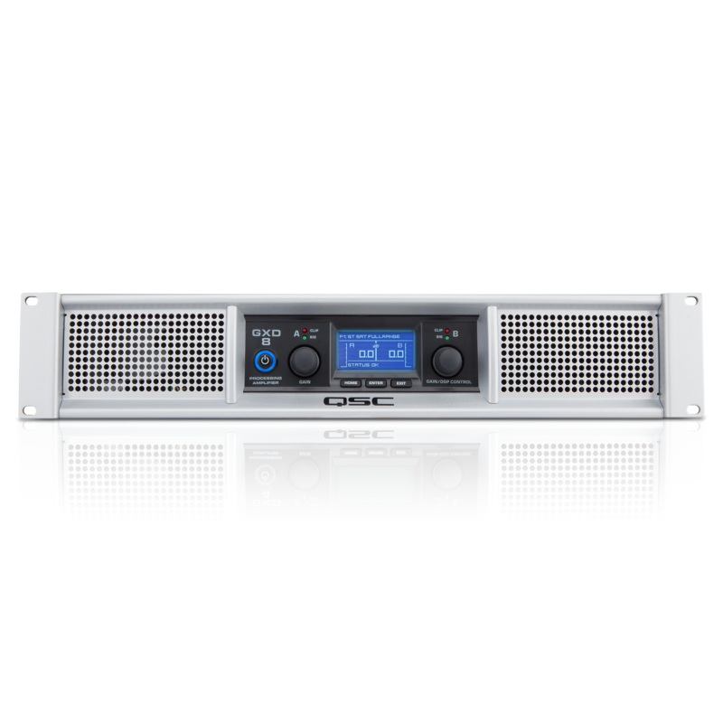 QSC GXD8 2 Channel Power Amplifier with DSP 800 Watts/8 Ohms