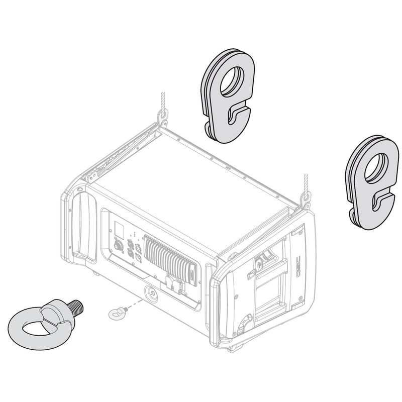 QSC LA-KIT-I Installation Kit LA108/LA112 w/ 2x Shackles and 1x Eyebolt
