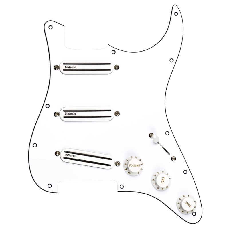 DiMarzio FG2108WA7 High Power Strat Replacement Pickguard (White)