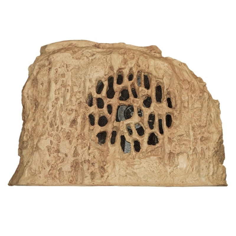 Rockustics ECONOROCK-S-T 2-way Outdoor Rock Speaker with Transformer (Sandstone) – 6.5″