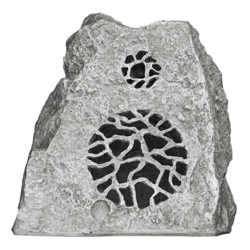 Rockustics STONEHENGE-II-G-T 2-way Outdoor Rock Speaker with Transformer (Grey) – 8″