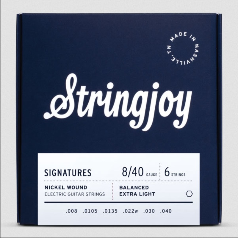 Stringjoy SJ-BAL8 Electric Guitar Balanced Strings Extra Light – 8-40