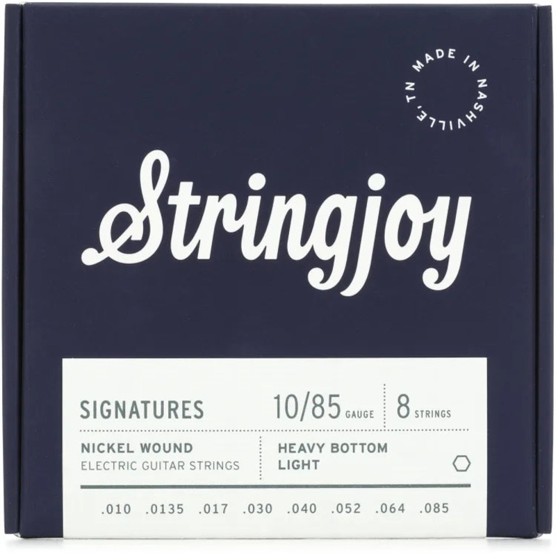 Stringjoy SJ-HVY108 8 Electric Guitar Strings Heavy Bottom Light – 10-85