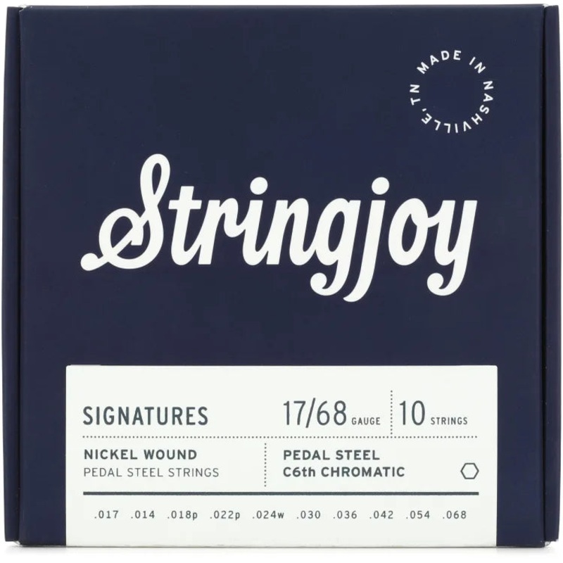 Stringjoy SJ-NW1768 10 Electric Guitar Strings Nickel-Wound Pedal Steel C6th – 17-68