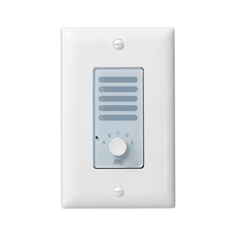 BSS AC-5S-WHT-US Analog Controller With 5-Position Source Selector (White)