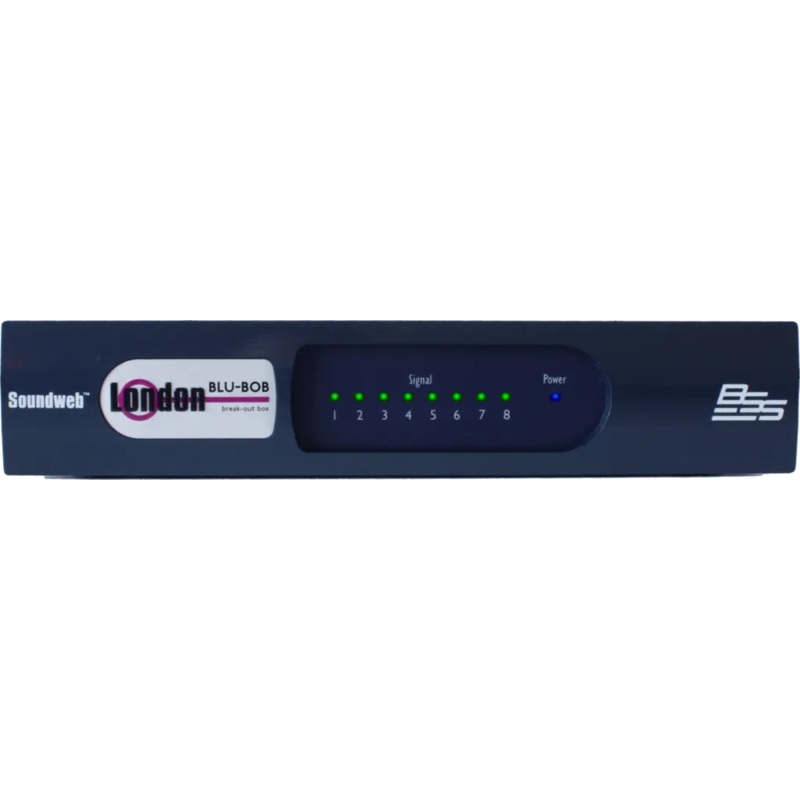 BSS BLU-BOB1 8-Channel Analog Break-Out Box With BLU Link (Half Rack)