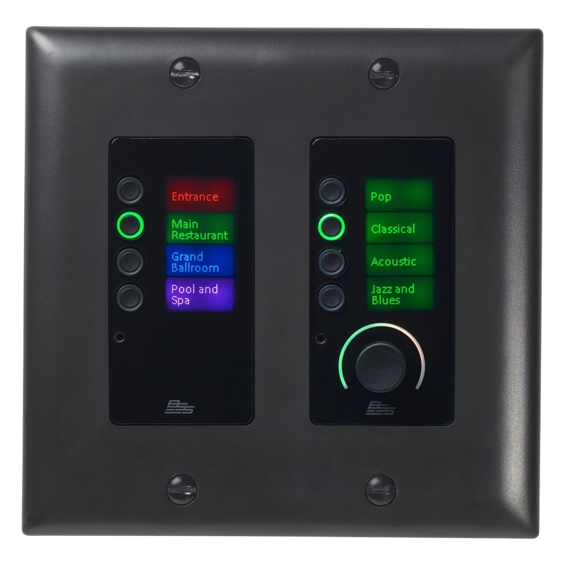 BSS EC-8BV-BLK-US Ethernet Controller With 8 Buttons And Volume (Black – US)