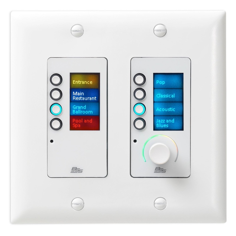 BSS EC-8BV-WHT-US Ethernet Controller With 8 Buttons And Volume (White – US)