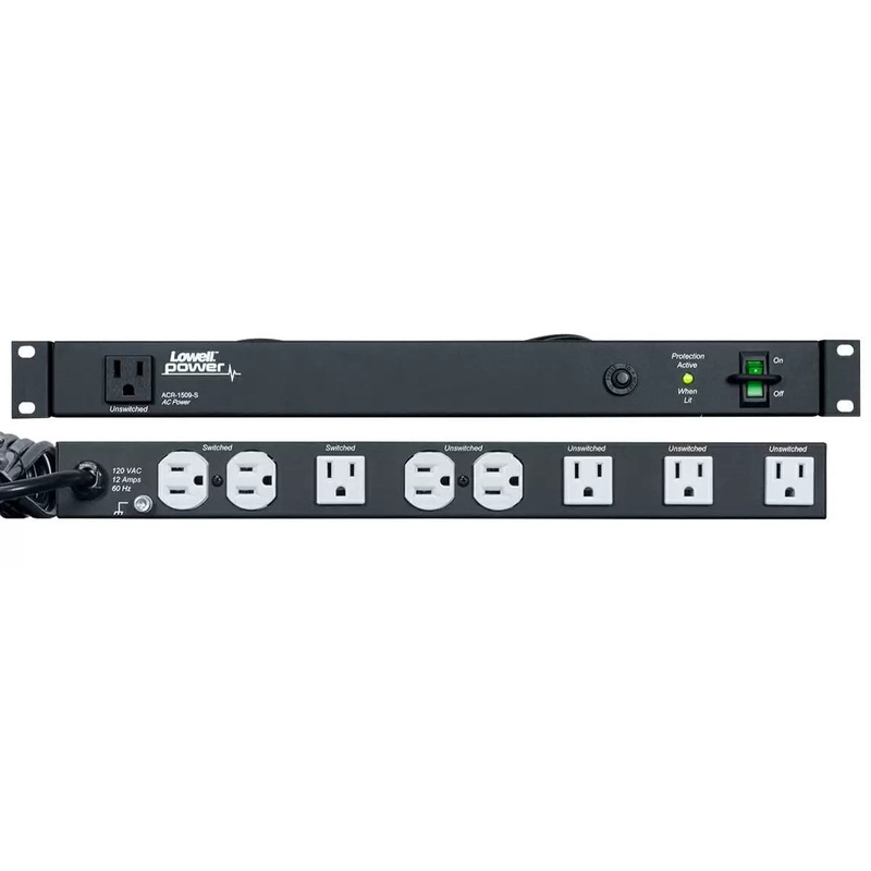 Lowell ACR-1509-S PDU with 9 15A Outlets Surge Suppression