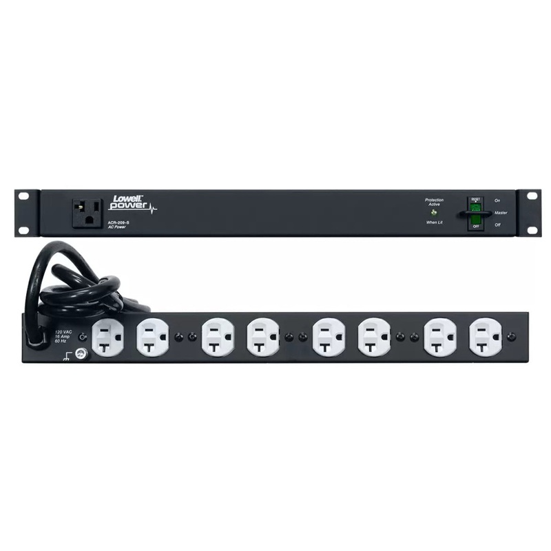 Lowell ACR-209-S PDU with 9 20A Outlets Surge Suppression