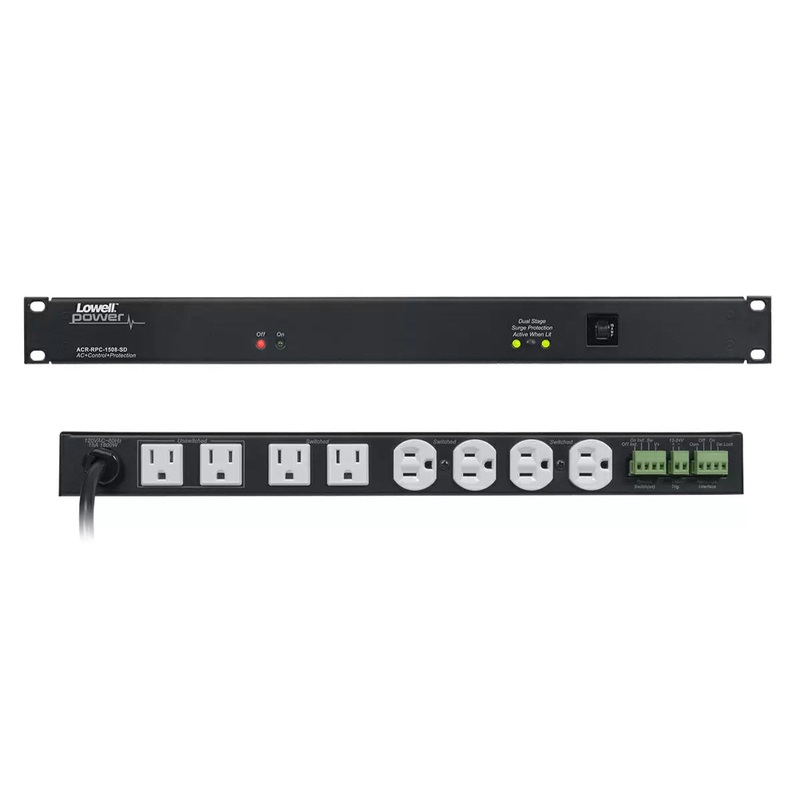 Lowell ACR-RPC-1508-SD PDU with 8 15A Outlets Surge Suppression Remote Circuitry