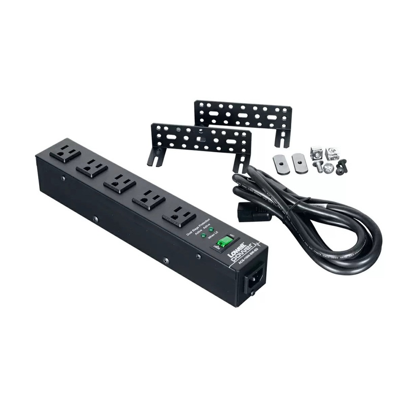 Lowell ACS-1505-SW-SD Power Strip with 5 15A Outlets Switch Surge Suppression