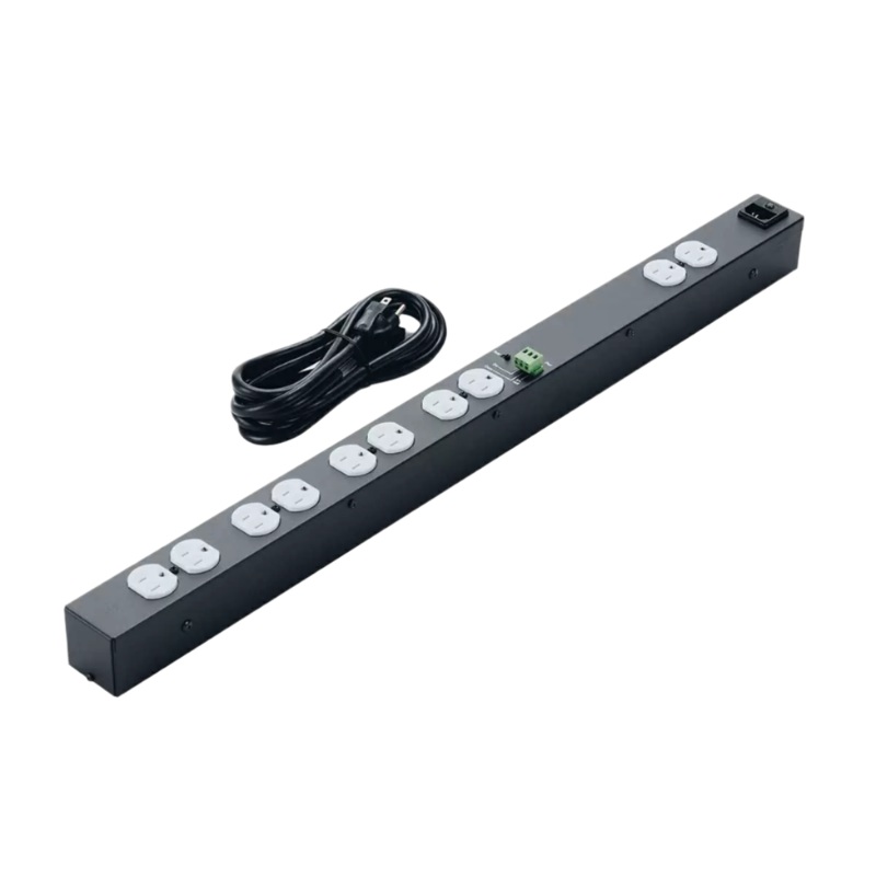 Lowell ACS-1510-RPC Power Strip with 10 15A Outlets Remote Terminal