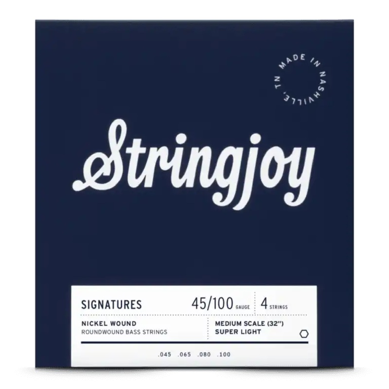 Stringjoy SJ-BA45100MS Electric Bass Strings Super Light – 45-100