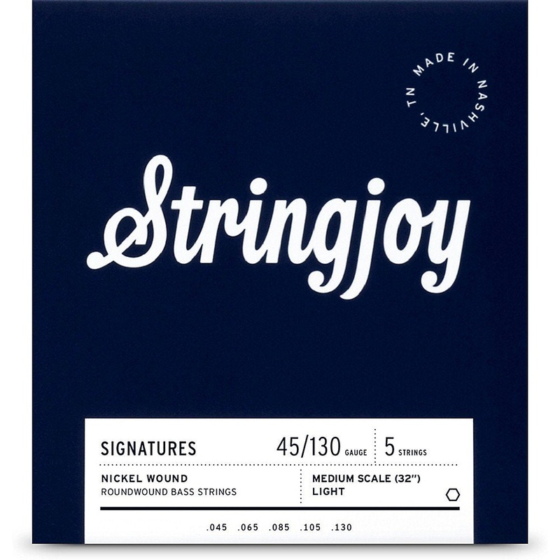 Stringjoy SJ-BA45130MS 5 Electric Bass Strings Light – 45-130