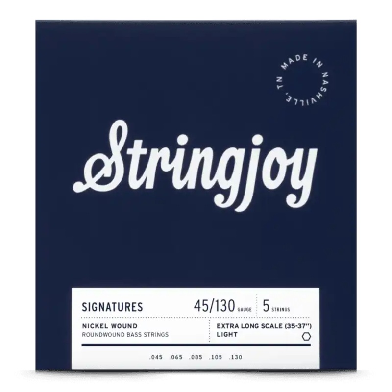 Stringjoy SJ-BA45130XL 5 Electric Bass Strings Light – 45-130