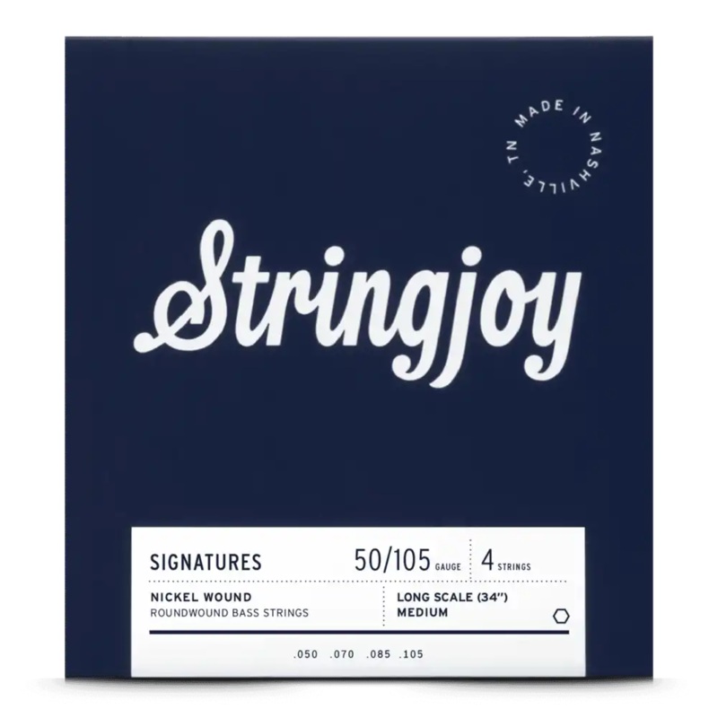 Stringjoy SJ-BA50105LS Electric Bass Strings Medium – 50-105