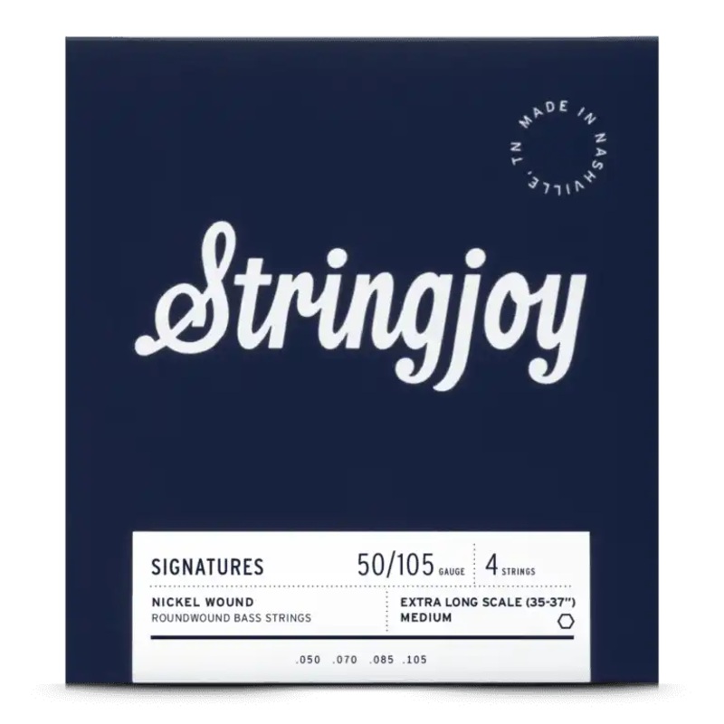 Stringjoy SJ-BA50105XL Electric Bass Strings Medium – 50-105