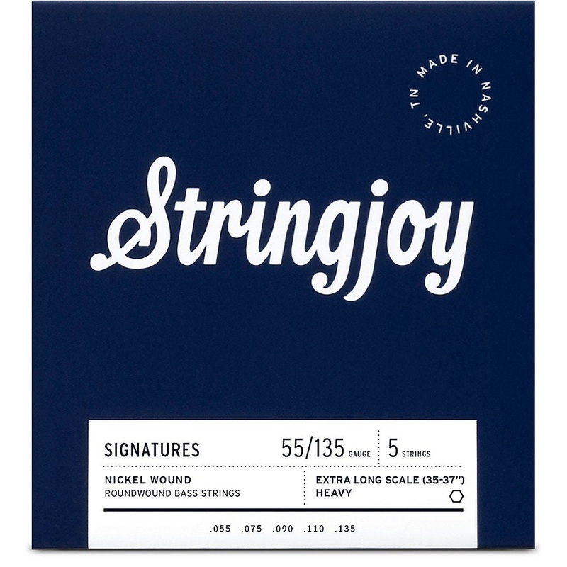 Stringjoy SJ-BA55135XL 5 Electric Bass Strings Heavy – 55-135