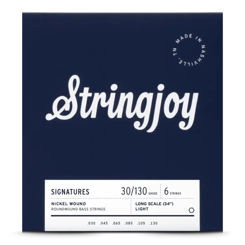 Stringjoy SJ-RA30130LS 6 Electric Bass Strings Light – 30-130