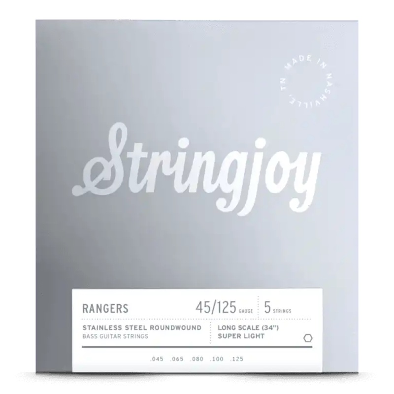 Stringjoy SJ-RA45125LS 5 Electric Bass Strings Super Light – 45-125