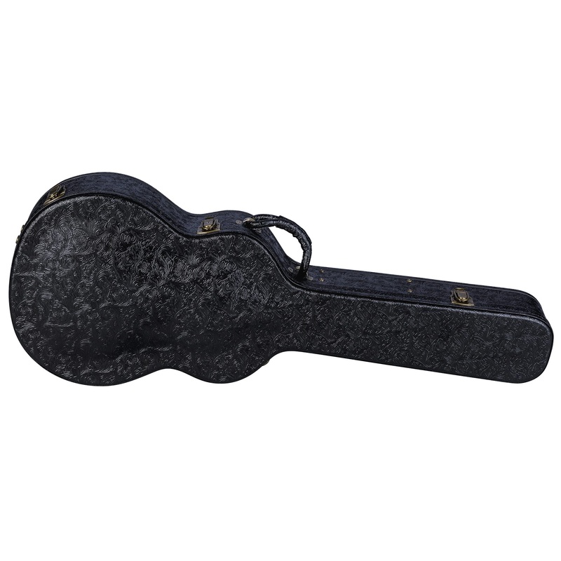 Luna HS FP Tooled Leather Hard Case For Folk / Parlor Acoustic Guitar