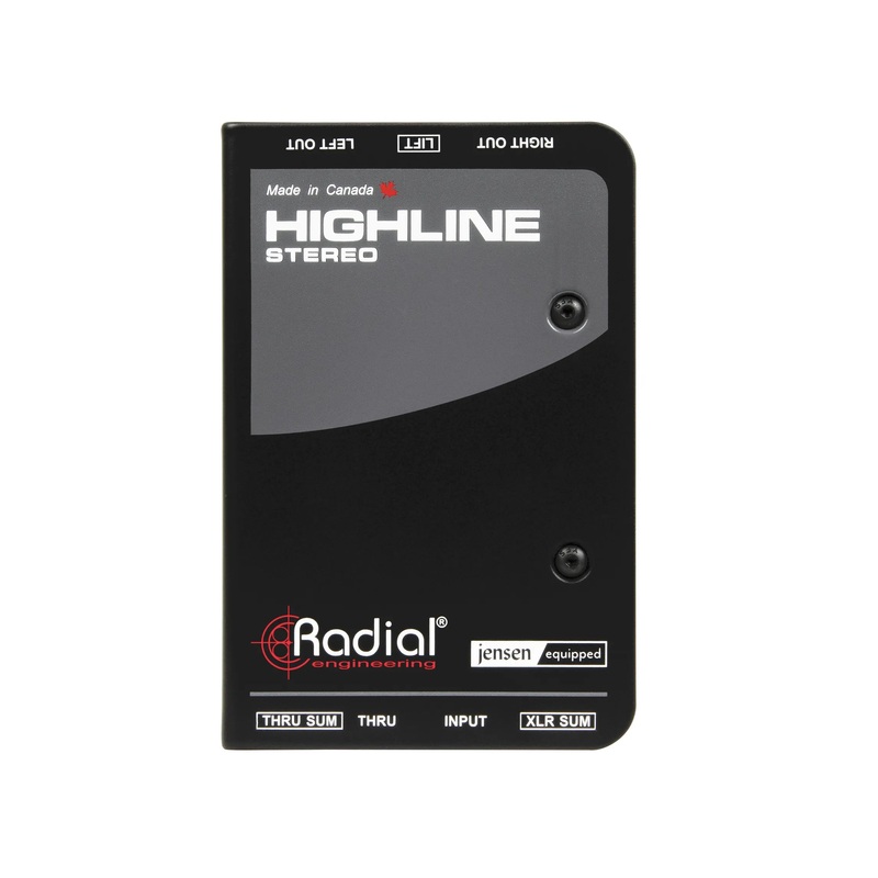 Radial Engineering HIGHLINE STEREO Stereo Passive Line Guitar Amp Isolator