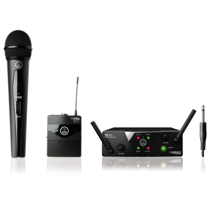 AKG WMS40MINI2 MIX-SET-US25AC 2 Mix Vocal/Instrumental Set (Freq: A/C)