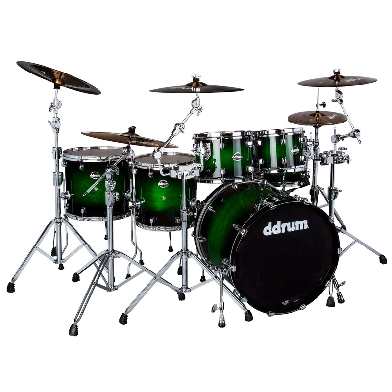 DDrum DM ASH 622 GB Dominion Birch 6-Piece Shell Pack With Ash Veneer (Green Burst)