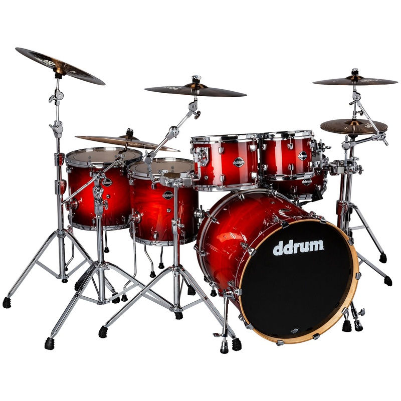 DDrum DM ASH 622 RB Dominion Birch 6-Piece Shell Pack With Ash Veneer (Red Burst)