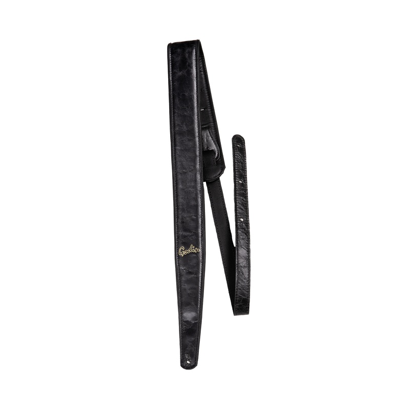 Godin Guitars 052882 Guitar Strap ( Black Distressed Leather Felt Pad)