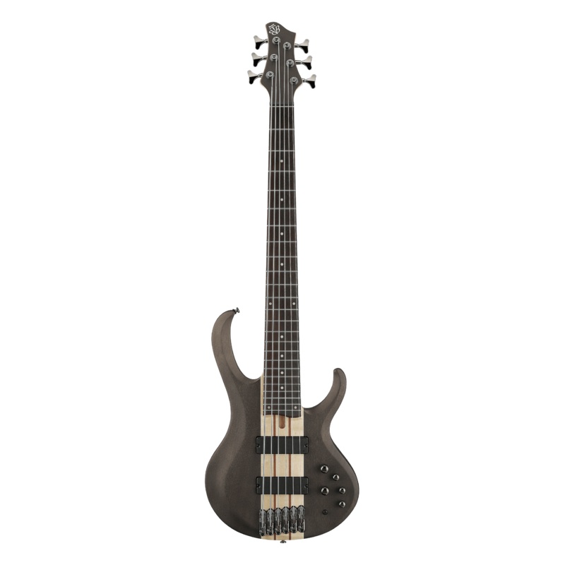 Ibanez BTB606TGF 6 String Electric Bass Guitar (Transparent Gray Flat)