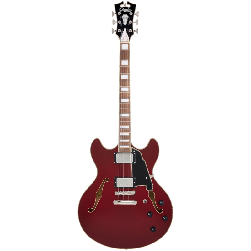 D’Angelico PREMIER DC Semi-Hollow Electric Guitar (Burnt Red)