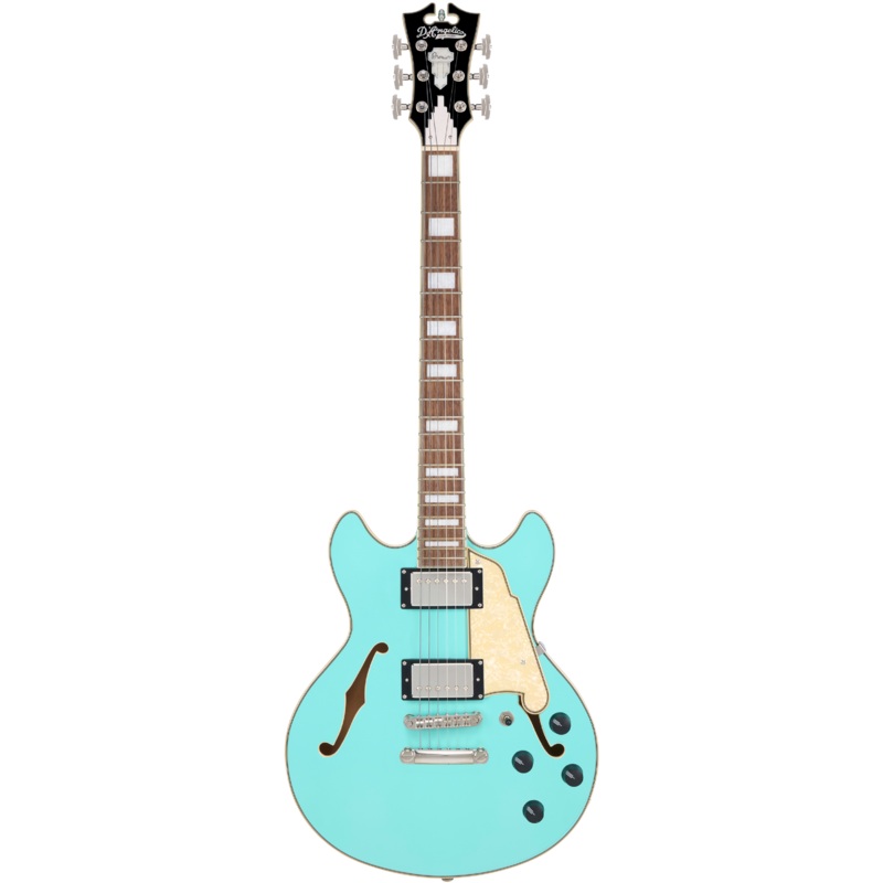 D’Angelico PREMIER MINI DC Semi-Hollow Electric Guitar (Surf Green)