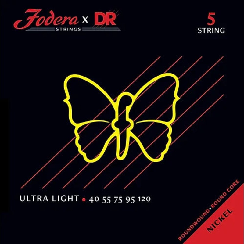 DR Handmade Strings FNI-40120 5 Electric Bass Strings Ultra Light – 40-120