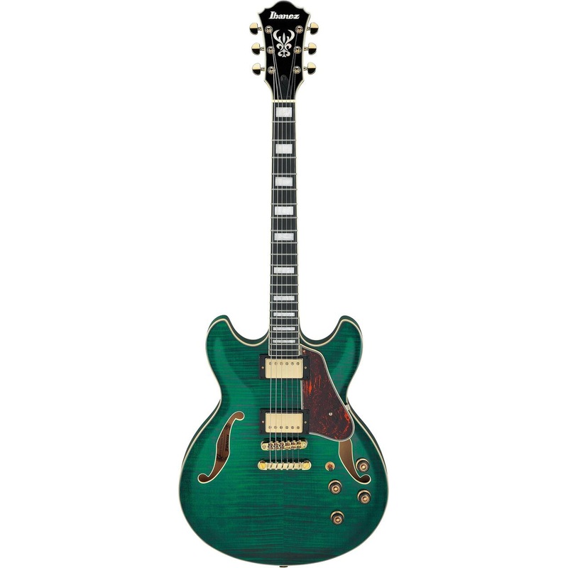 Ibanez AS93FMTMG Semi Hollow-Body Electric Guitar (Transparent Moss Green)